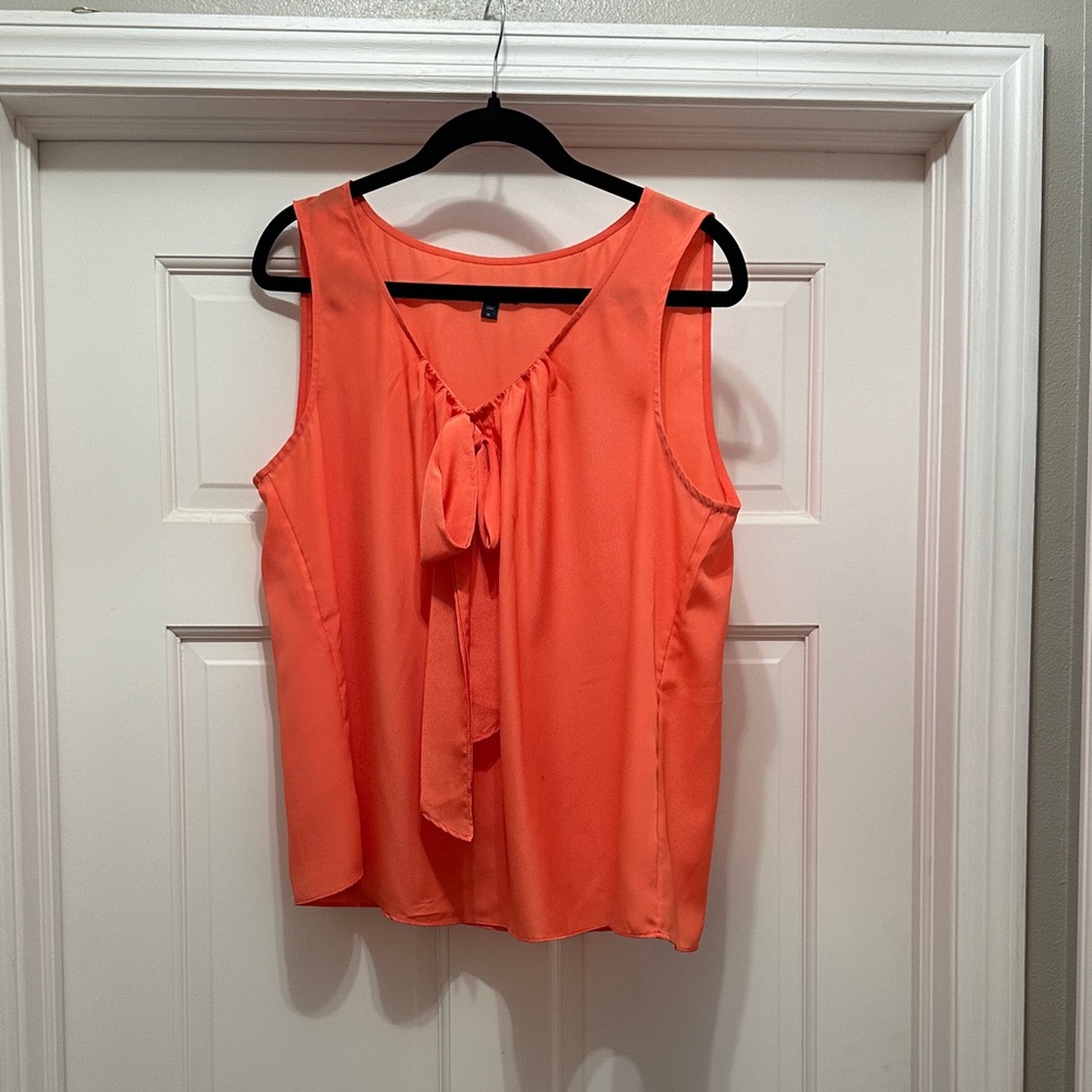 GAP Factory Vibrant Orange Tie-Front Blouse